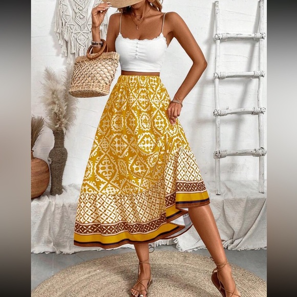 Boho floral print maxi skirt - Picture 4 of 5